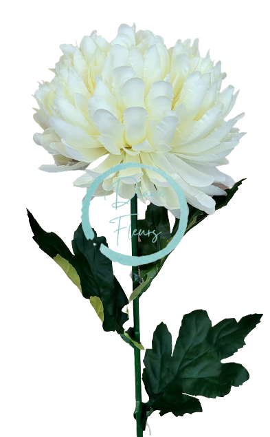 Künstliche Chrysantheme am Stiel Exclusive 70cm Cremefarben