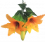 Artificial Lily "2" 75cm Orange