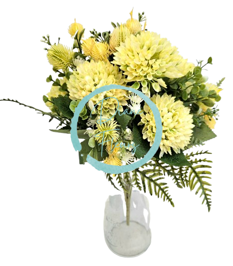 Голям букет от игрушки бодил Thistle & Accessories 40 см светло жълт