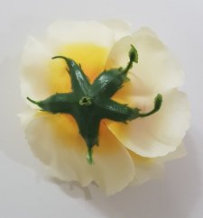 Glava cvijeta ruže O 10cm sv. žuto umjetno