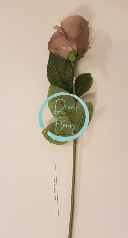 Pączek róży brązowy 66cm sztuczny