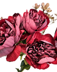 Pivonka kytica 40cm umelá vínová