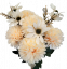 Chryzantéma a Kopretina kytice x10 lososová, krémová 46cm umělá