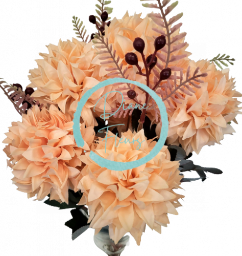 Chryzantéma kytica x11 oranžová 48cm umelá