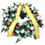 Künstlicher Tannenkranz dekoriert mit Rosen, Nelken, Lilien und Accessoires 75cm