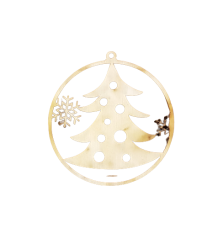 Vianočná dekorácia Stromček drevená 5cm