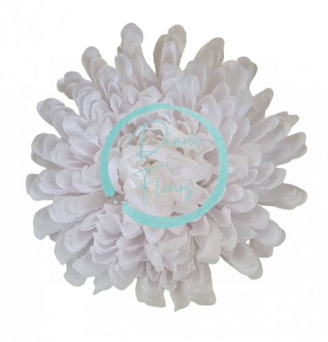Künstliche Chrysantheme Kopf Ø 16cm Weiß