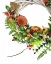 Vianočný prútený veniec zdobený sušenými plodmi a doplnkami Ø 25cm
