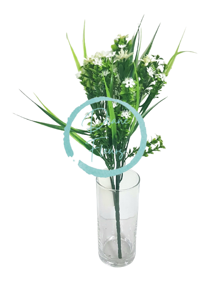 Ozdoba sztuczna ozdoba kwiatowa z kwiatami 35cm