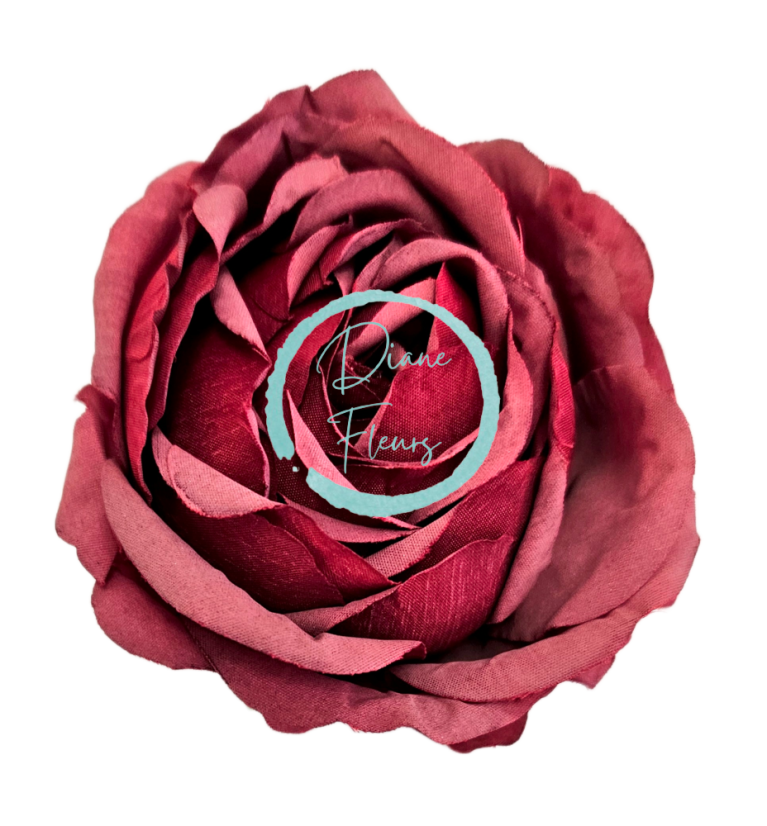 Cap de floare de Bujor 8cm roşu flori artificiale - pachet 12 buc