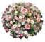 Luxusný umelý veniec Exclusive pivonky peonie, ruže, hortenzie a doplnky 70cm