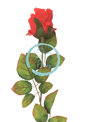 Růže poupě kusová umělá 64cm červená