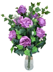 Künstliche Bunter Strauß Exclusive Rosen und Accessoires 70cm