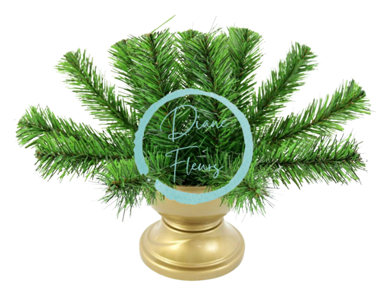 Miska betón s čečinou na stojane (kalich) 30cm x 20cm