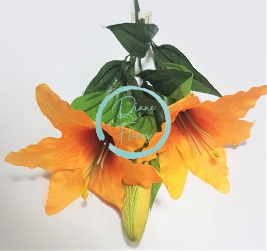 Künstliche Lilien "2" 75cm Orange