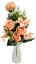 Exclusive artificial bouquet Roses, Lilies and accessories x13 54cm x 30cm Orange