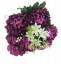 Chryzantémy kytica s prízdobami x12 50cm fialová umelá