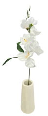 Gladiola kusová 52cm umelá biela