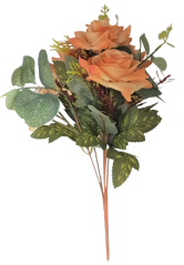 Rózsa csokor 30cm narancs művirág