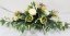 Aranžmán betonka Peónie Pivonky & Doplnky 100cm x 35cm x 35cm zelená & biela