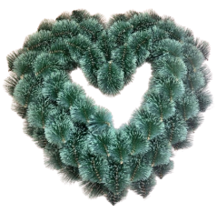 Műkoszorú Szív 93cm x 100cm fenyő