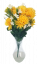 Künstliche Chrysantheme Strauß x9 45cm Gelb