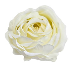 Bazsarózsa bazsarózsa fej 8cm krém művirág - 12 db-os csomag