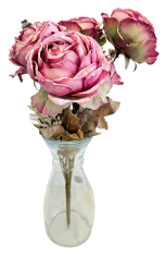 Buchet de trandafiri x9 42cm flori artificiale violet