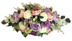 Aranžma exclusive umetne potonike, Vrtnice, delfiniji delphinium in dodatki 80cm x 30cm x 35cm AS1092