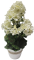 Umelý Muškát Pelargónia v črepníku O 25cm x výška 49cm biela záťažový aranžmán