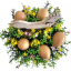 Uskršnja stolna dekoracija Kokoš s jajima i priborom 24cm x 24cm