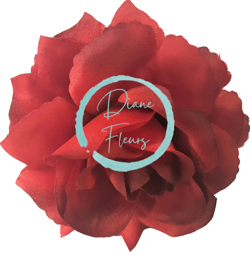 Artificial Rose Head O 3,9 inches (10cm) Red