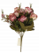 Ruže kytica "10" ružová 32cm umelá