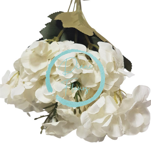 Hortenzia csokor fehér 30cm művirág