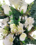 Rózsák és Alstroemeria csokor krém x12 52cm művirág