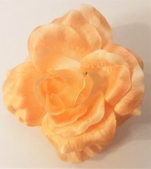 Rózsa virág feje 3D Ø 10cm őszibarack művirág