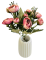 Buchet de Ranunculus x5 28cm roz flori artificiale