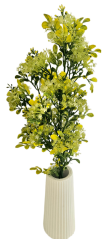Decorare crenguta 70cm flori artificiale verde