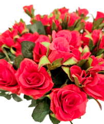 Velká umělá kytice růží 43cm červená