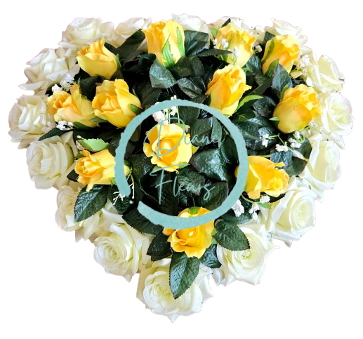 Заровен венец "Сърце" от изкуствени рози 40см x 40см AS1028