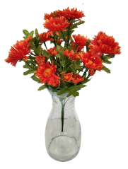Artificial Marguerites Daisies Bouquet x5 34cm Orange