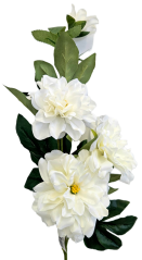 Dahlia vetva x4 88cm umelá krémová