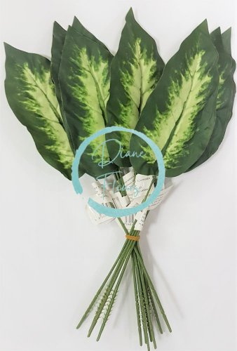 Artificial Leaf Decoration 1 Green 13 inches (33cm) Price is for 1piece