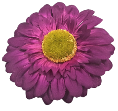 Gerbera Daisy hlava kvetu O 10cm fialová umelá