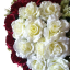 Čudovit pogrebni venec xSrcex okrašena z umetnimi vrtnicami 55cm x 55cm