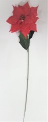 Artificial Poinsettia on a stem 73cm Red