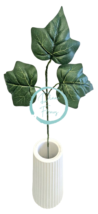 Dekorácia list x3 35cm tm. zelený umelý