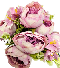 Exclusive Pivonky Peonie kytica 50cm umelá ružová