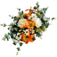 Trauergesteck aus künstliche Rosen, Gänseblümchen, Lilien und Accessoires 50cm x 35cm x 18cm AS1077
