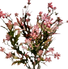 Dekorace přízdoba zeleň umělá 34cm růžová